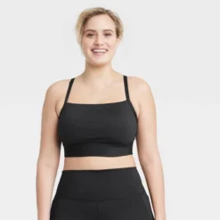 Women's Light Support Brushed Sculpt Halter Midline Sports Bra - All In Motion™ -Women Store GUEST affa0ed0 a059 4965 a3b6 209d37afb4eb