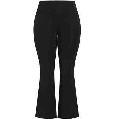 Women's Plus Size Supima® Bootleg Legging Black - Tall | AVENUE LEISURE 4 Women's Plus Size Supima® Bootleg Legging Black - Tall | AVENUE LEISURE - Image 2