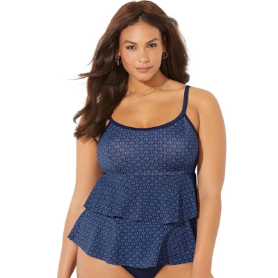 Swimsuits For All Women’s Plus Size Tiered Tankini Top 5 Swimsuits For All Women’s Plus Size Tiered Tankini Top - Image 3