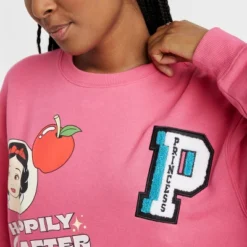 Women's Disney 100 Princess Graphic Sweatshirt - Pink -Women Store GUEST b0a27ed6 c414 44ba 93d3 97d5cce45454