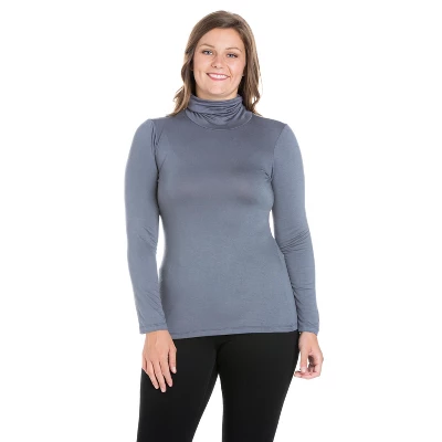 24seven Comfort Apparel Womens Plus Size Classic Long Sleeve Turtleneck 8 24seven Comfort Apparel Womens Plus Size Classic Long Sleeve Turtleneck - Image 6