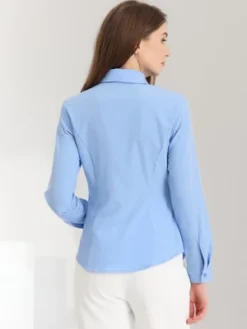 Allegra K Women's Office Ruched Waist Long Sleeve Button Down Shirts 10 Allegra K Women's Office Ruched Waist Long Sleeve Button Down Shirts -Women Store GUEST b0e1ba42 85f3 444a 8926 2375c392e463