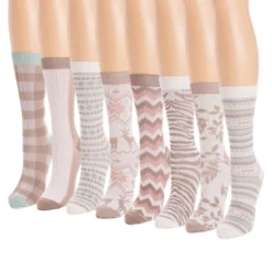 MUK LUKS Women's 8 Pair Pack Microfiber Boot Socks -Women Store GUEST b23144fb 0c0c 4568 af17 7eaf6c4b41d7