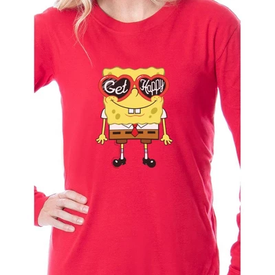 SpongeBob SquarePants Get Happy Character Adult Unisex Sleep Pajama Set Red 4 SpongeBob SquarePants Get Happy Character Adult Unisex Sleep Pajama Set Red - Image 2