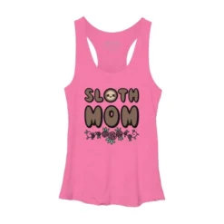 Women's Design By Humans Sloth Mom Flowers By SlothgirlArt Racerback Tank Top -Women Store GUEST b4011f13 7bbf 4925 b266 ee5b603e566c
