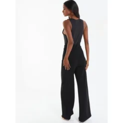 QUIZ Women's Scuba Crepe Pant With Gold Buckle -Women Store GUEST b5b37738 38e0 49d7 a723 deff7481fc9b