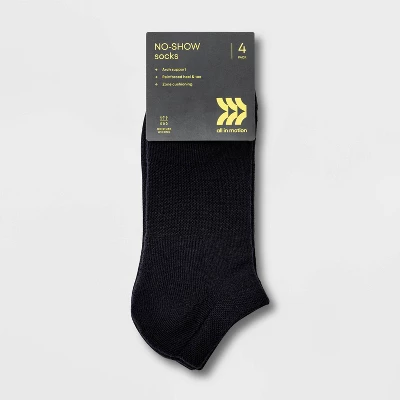 Women's Extended Size Cushioned 4pk No Show Athletic Socks - All In Motion™ - Black 8-12 3 Women's Extended Size Cushioned 4pk No Show Athletic Socks - All In Motion™ - Black 8-12
