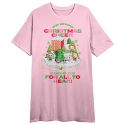 Elf "Christmas Cheer" Women's Pink Short Sleeve Sleep Shirt 10 Elf "Christmas Cheer" Women's Pink Short Sleeve Sleep Shirt -Women Store GUEST b6336cb4 c600 4d2a b168 f35c6c7febb2