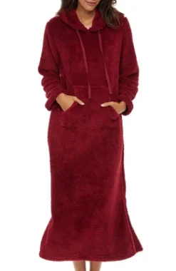 Women's Soft Plush Sweatshirt Robe, Long Hooded Fleece Loungewear -Women Store GUEST b6b2e7ec e2fb 44d8 8264 7ca4971d9b73
