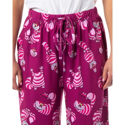 Disney Womens' Alice In Wonderland The Cheshire Cat Sleep Pajama Pants Pink 4 Disney Womens' Alice In Wonderland The Cheshire Cat Sleep Pajama Pants Pink - Image 2
