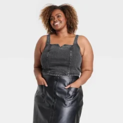 Women's Slim Fit Smocked Back Denim Corset Tank Top - Ava & Viv™ 8 Women's Slim Fit Smocked Back Denim Corset Tank Top - Ava & Viv™ -Women Store GUEST b9cb5ce6 a9e8 49c5 baf4 85eee9c74801