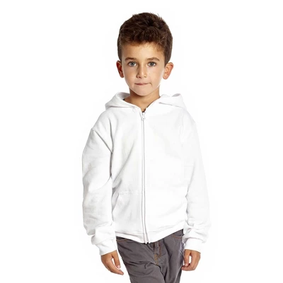 Leveret Kids Zipper Cotton Solid Color Hoodie 4 Leveret Kids Zipper Cotton Solid Color Hoodie - Image 2