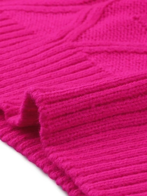 Allegra K Women's Ruffled Sleeve Mock Neck Casual Cable Knit Pullover Sweater Vest 6 Allegra K Women's Ruffled Sleeve Mock Neck Casual Cable Knit Pullover Sweater Vest - Image 4