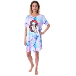 Disney Princess Women's Little Mermaid Ariel Tie Dye Nightgown Sleep Shirt -Women Store GUEST bd4696c4 59af 41e7 bbea 8fb7ab4b39f9
