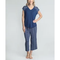 MUK LUKS Women's Blue Lagoon Pajama Set -Women Store GUEST bea96d9f b606 4e30 b513 beee44953c9e