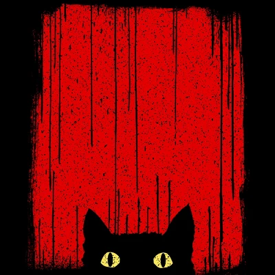 Junior's Design By Humans Black Cat By Clingcling T-Shirt 3 Junior's Design By Humans Black Cat By Clingcling T-Shirt