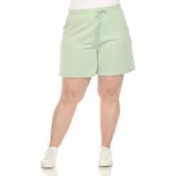 Plus Size Super Soft Drawstring Waistband Sweat Short -Women Store GUEST c0652069 3e1d 4650 b23c a4ffeec71ead