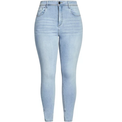 Women's Plus Size Harley Lover Skinny Jean - Sky | CITY CHIC 4 Women's Plus Size Harley Lover Skinny Jean - Sky | CITY CHIC - Image 2