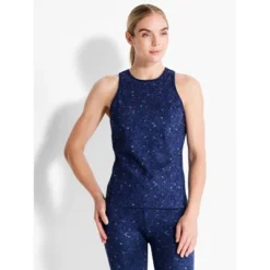 NIC + ZOE Spotted Blues Flexfit High Neck Tank