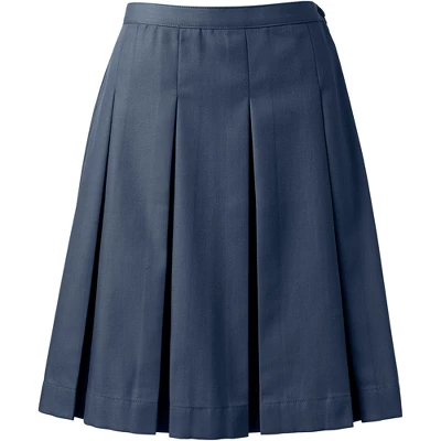 Lands' End Lands' End School Uniform Women's Poly-Cotton Box Pleat Skirt Top Of Knee 5 Lands' End Lands' End School Uniform Women's Poly-Cotton Box Pleat Skirt Top Of Knee - Image 3