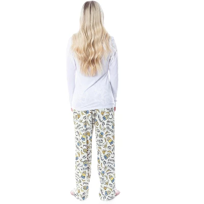 Despicable Me Womens' Minions Powered By Bananas Sleep Pajama Pants White 4 Despicable Me Womens' Minions Powered By Bananas Sleep Pajama Pants White - Image 2