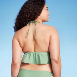 Women's Crochet Tie-Front Longline Bikini Top - Wild Fable™ Soft Green -Women Store GUEST c5739bc9 c0b2 4525 80a1 0dc09ad82033