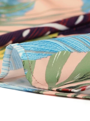 Allegra K Women's Floral Casual Elastic Waist Wide Leg Tropical Trouser 7 Allegra K Women's Floral Casual Elastic Waist Wide Leg Tropical Trouser - Image 5