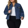 Agnes Orinda Women's Plus Size Button Up Long Sleeve Croped Denim Jean Jackets 1 Agnes Orinda Women's Plus Size Button Up Long Sleeve Croped Denim Jean Jackets -Women Store GUEST c7465ad4 e256 45e7 a96c 164c6ea65db2