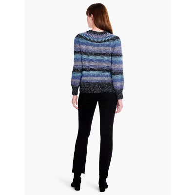 NIC + ZOE Sapphire Stripes Sweater 6 NIC + ZOE Sapphire Stripes Sweater - Image 4