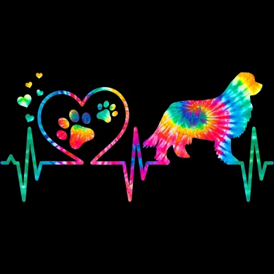 Women's Design By Humans Newfoundland Tie Dye Heart Beat Paw Prints By MiuMiuShop Racerback Tank Top 3 Women's Design By Humans Newfoundland Tie Dye Heart Beat Paw Prints By MiuMiuShop Racerback Tank Top