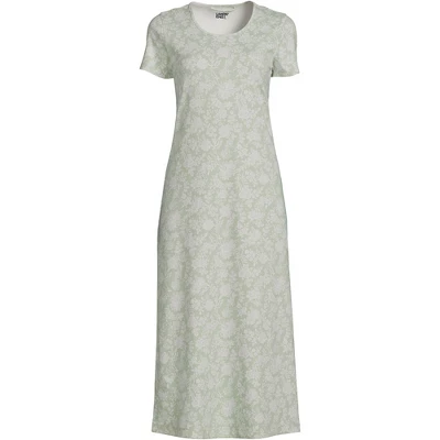 Lands' End Women's Cotton Short Sleeve Midcalf Nightgown 9 Lands' End Women's Cotton Short Sleeve Midcalf Nightgown - Image 7