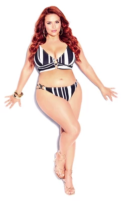 Women's Plus Size Amara Print Bikini Pant - Black | CCX 5 Women's Plus Size Amara Print Bikini Pant - Black | CCX - Image 3