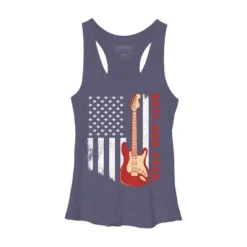 Women's Design By Humans Best Dad Ever Guitar And Flag By MINHMINH Racerback Tank Top -Women Store GUEST ca75a97a ae15 490e 9e56 640ce90f585a