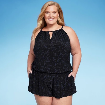 Women's UPF 50 High Neck Swim Romper With Pockets One Piece Swimsuit - Aqua Green® 11 Women's UPF 50 High Neck Swim Romper With Pockets One Piece Swimsuit - Aqua Green® - Image 9