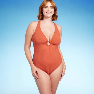 Women's Wide Ribbed Center Ring Medium Coverage One Piece Swimsuit - Kona Sol™ 8 Women's Wide Ribbed Center Ring Medium Coverage One Piece Swimsuit - Kona Sol™ - Image 6