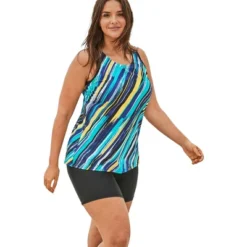 Swim 365 Women’s Plus Size Longer-Length Racerback Tankini Top 19 Swim 365 Women’s Plus Size Longer-Length Racerback Tankini Top -Women Store GUEST cce75a07 bb60 4fdb a661 524bd9e29a20