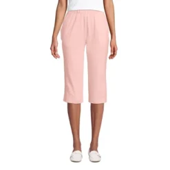 Lands' End Women's Sport Knit High Rise Elastic Waist Pull On Capri Pants 34 Lands' End Women's Sport Knit High Rise Elastic Waist Pull On Capri Pants -Women Store GUEST cd1c0ddb 4fd8 4875 b88c 544138133387