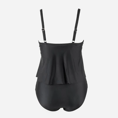 Women's V Neck Wrapped Plus Size Tankini Set - Cupshe 7 Women's V Neck Wrapped Plus Size Tankini Set - Cupshe - Image 5