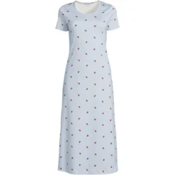 Lands' End Women's Cotton Short Sleeve Midcalf Nightgown 14 Lands' End Women's Cotton Short Sleeve Midcalf Nightgown -Women Store GUEST cdd024eb e4f6 465c 80ef e8c5c71fc1e4