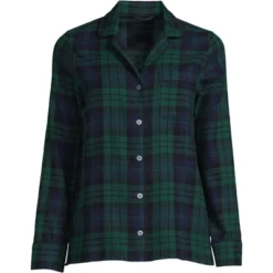 Lands' End Women's Tall Long Sleeve Print Flannel Pajama Top -Women Store GUEST ce2a1317 e287 4966 9626 98c418adcd95 1