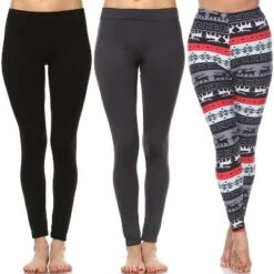 Women's Pack Of 3 Leggings - One Size Fits Most - White Mark -Women Store GUEST ce3f5f25 97f5 40c0 946a 2284e08ef290