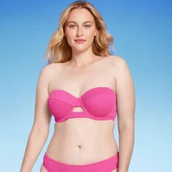 Women's Pucker Textured Light Lift Bandeau Bikini Top - Shade & Shore™ -Women Store GUEST ce96c902 bc0f 4232 a92d 414d06ad03a9