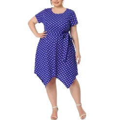 Agnes Orinda Women's Plus Size Polka Dots Wedding Elegant Spring Summer Midi Dresses -Women Store GUEST cf981bb4 0e55 4e2e bc6d f03987820b9b