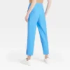 Women's Mid-Rise Slim Straight Fit Side Split Trousers - A New Day™ Blue