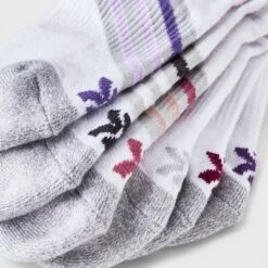 Women's 6pk Varsity Striped No Show Athletic Socks - All In Motion™ 4-10 -Women Store GUEST cff99606 cad5 4adf b6de 8985cb583a6e