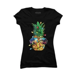 Junior's Design By Humans Pineapple Christmas Tree Lights Xmas Men Gifts Sunglasses T-Shir By NekoShop T-Shirt -Women Store GUEST d086f4f5 0777 4dcb be46 0f96b0c0bf96