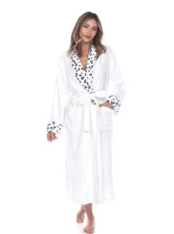 Womens Plus Leopard Print Cozy Lounge Robe - White Mark 10 Womens Plus Leopard Print Cozy Lounge Robe - White Mark -Women Store GUEST d1df2d59 34a9 4c6c b51f e2eca6d9ec84