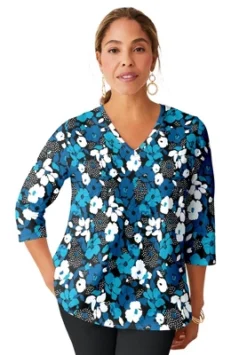 Jessica London Women’s Plus Size V-Neck Tee -Women Store GUEST d231b5b7 5266 4acc b5c4 d842ec8cfb28