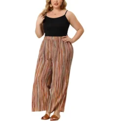 Agnes Orinda Women's Plus Size Boho Palazzo Lounge Wide Leg Pants With Elastic Waist And Stripe 18 Agnes Orinda Women's Plus Size Boho Palazzo Lounge Wide Leg Pants With Elastic Waist And Stripe -Women Store GUEST d2695f97 f4f6 4c2d 8b20 fd92f11494ac