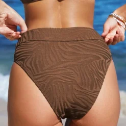 Women's Jacquard High Rise Bikini Bottom - Cupshe -Women Store GUEST d28f32b9 30e0 4301 aa3d fda269dfc020